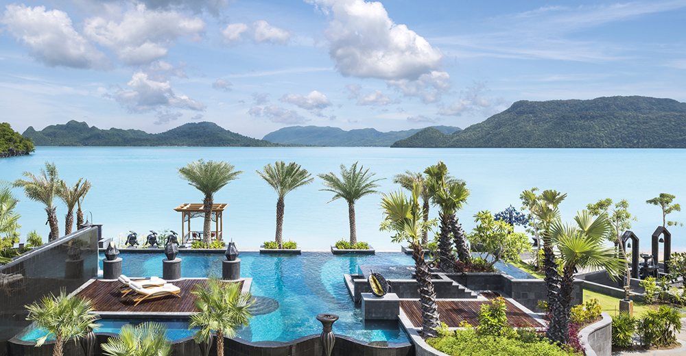 The main pool at the St. Regis Langkawi