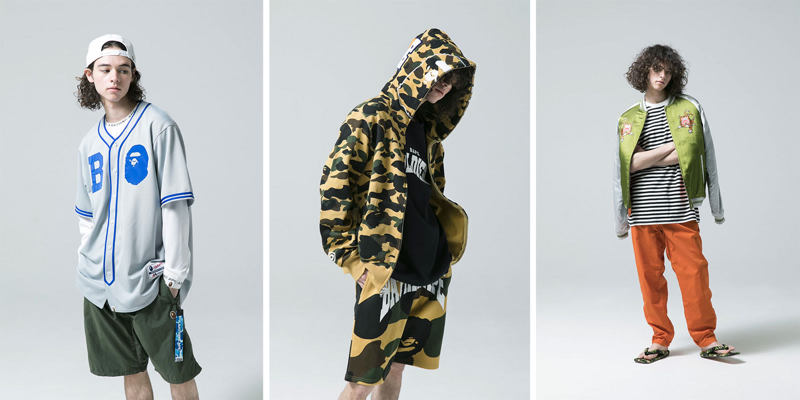 Some clothes from Bathing Ape SS18 Men's collection (Credit: Bathing Ape)