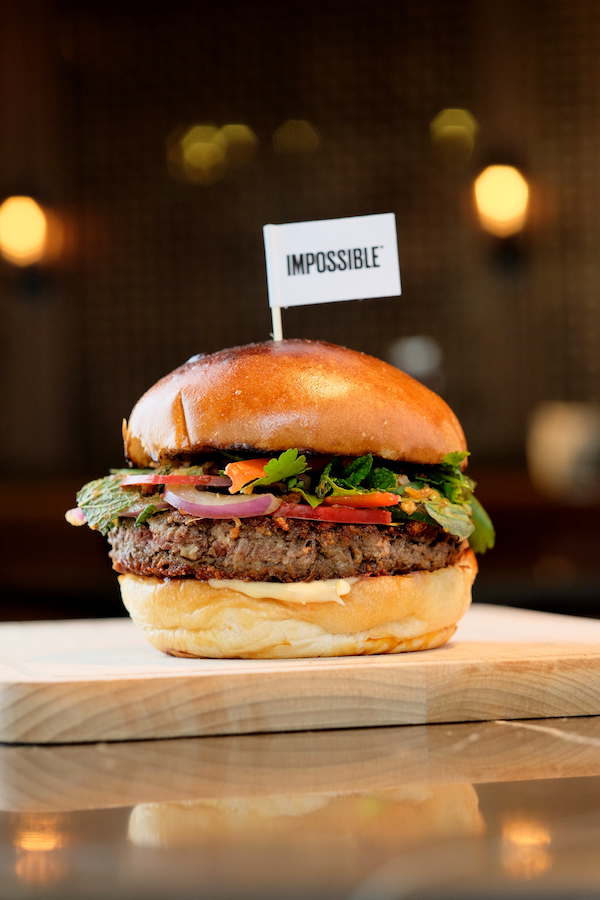 The plant-based Impossible burger at Beef & Liberty