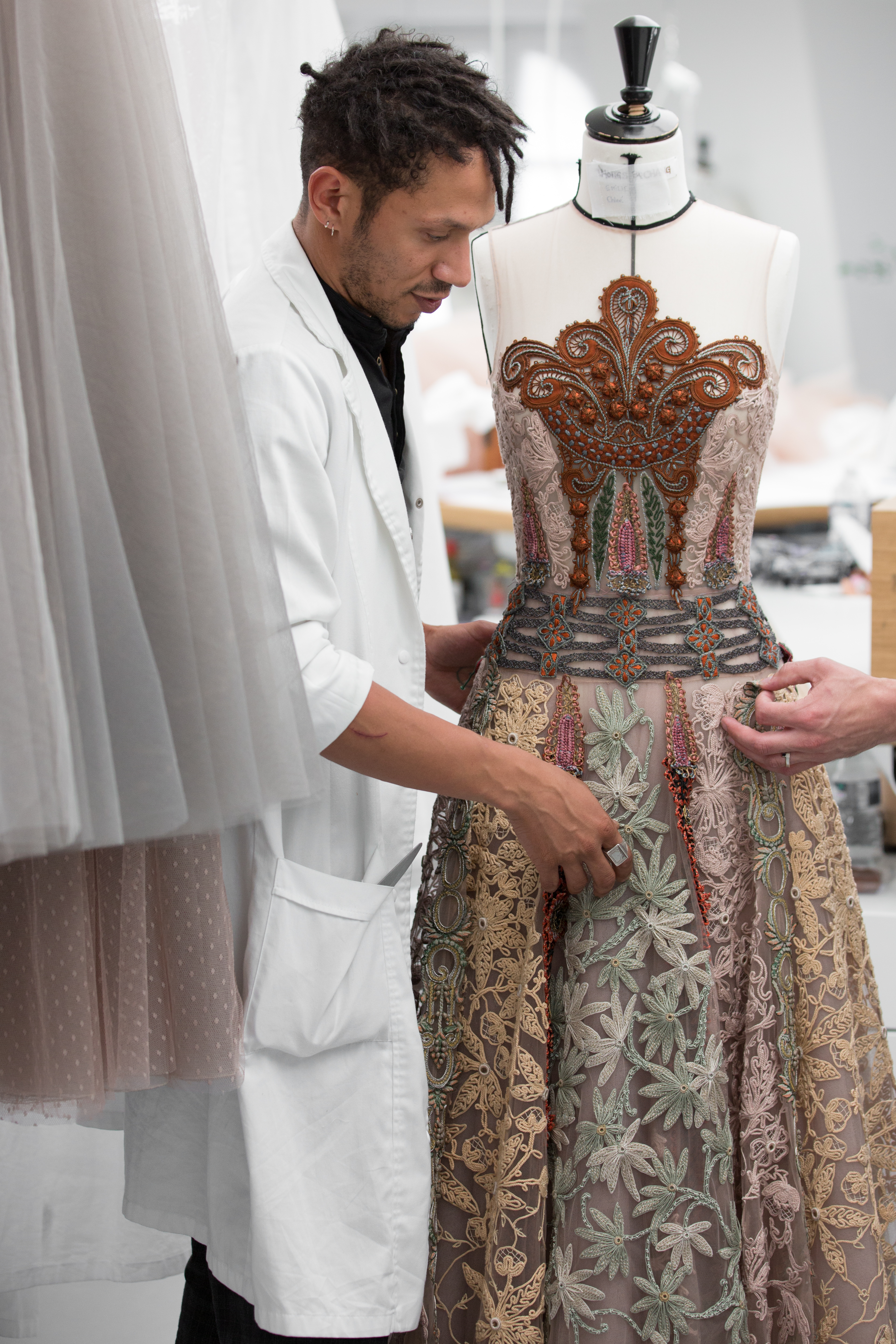 Inside the Dior atelier, image courtesy of Dior