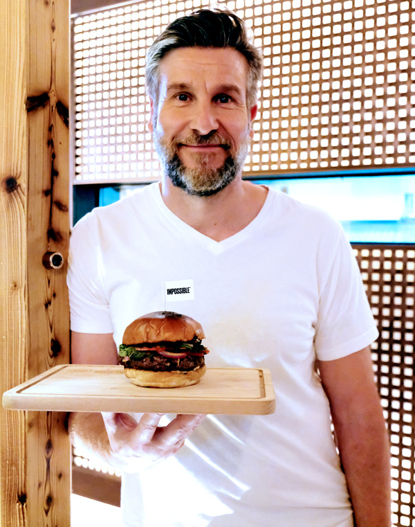 Chef Uwe Opocensky's Impossible Thai Burger is one of Beef & Liberty's most popular items
