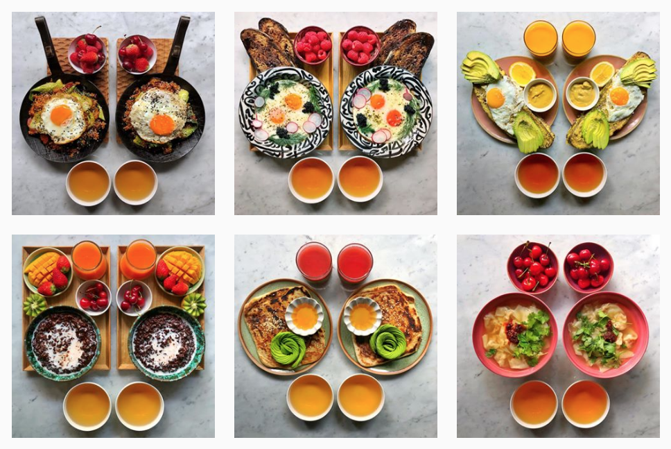 Michael Zee has been cooking and posting his and his husband's symmetrical breakfasts for more than five years (photo: @symmetrybreakfast on Instagram)