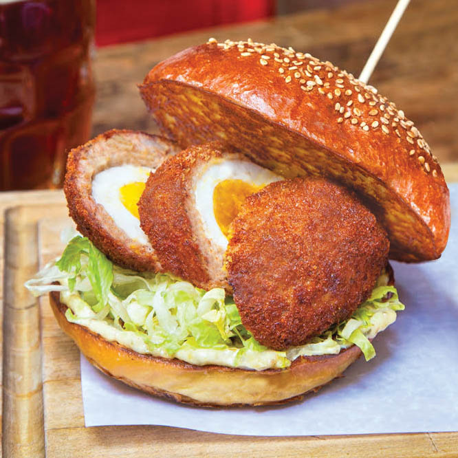 The Butchers Club Scotch 'Easter' Egg burger is available for a limited time only