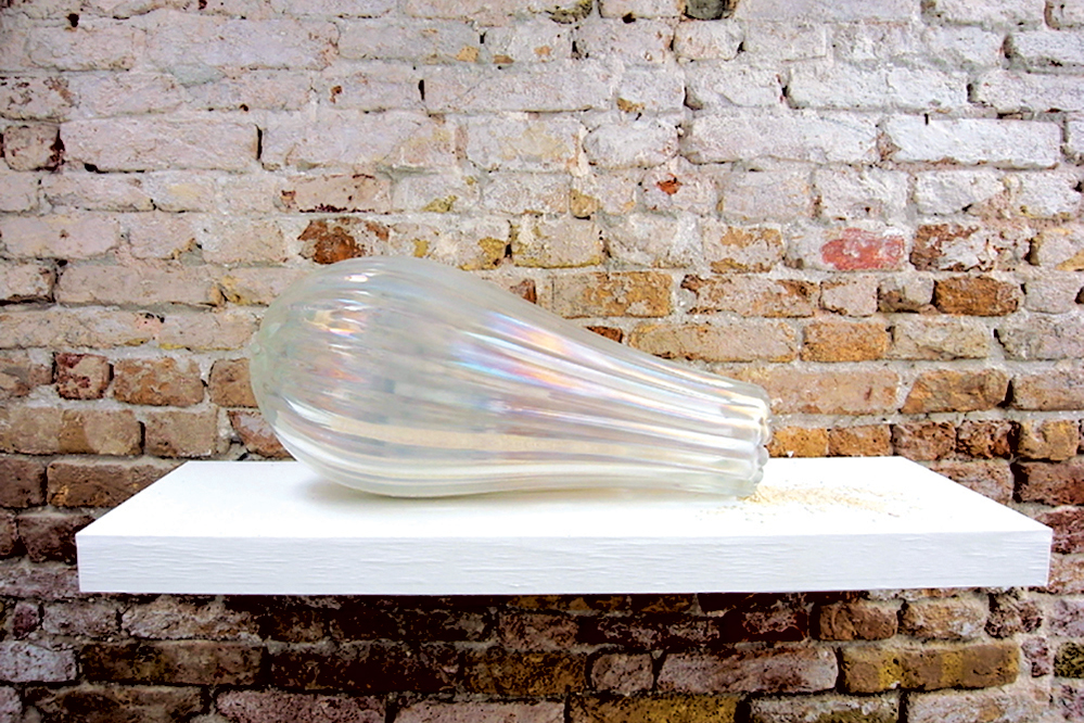 A shot of Zhou’s one bottle, medium Murano glass, 2011 (Credit: Yi Zhou)
