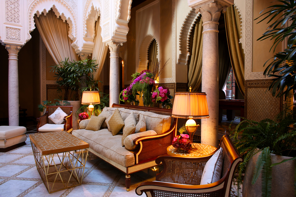 Opulent Moroccan details abound in the interiors