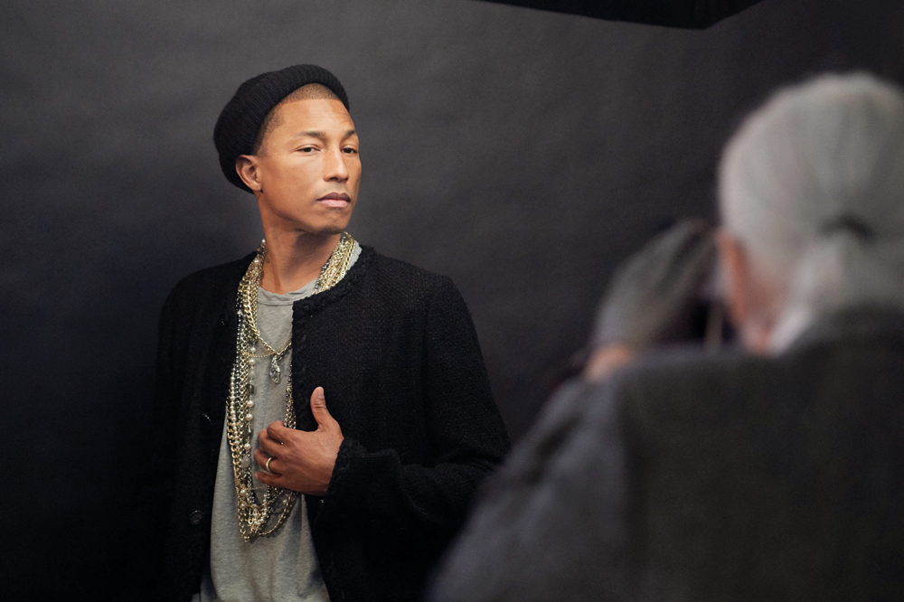 Lagerfeld shoots Chanel ambassador Pharrell Williams
