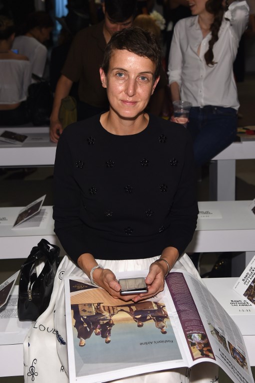 Sarah Andelman at the Band of Outsiders fashion show, 2016 (photo by Jamie McCarthy / AFP)