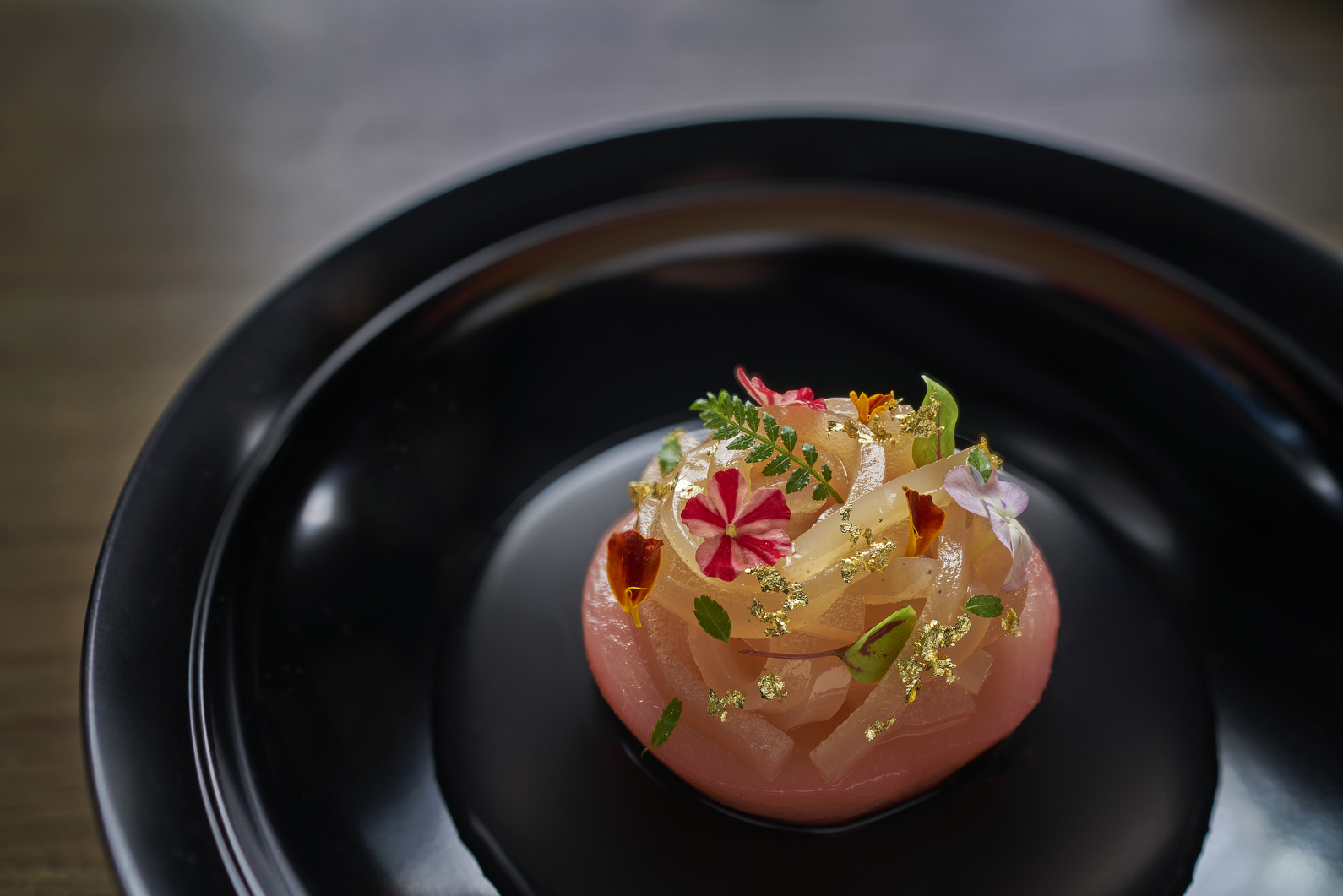 Sous Vide Champagne Wakayama White Peach with Konnyaku