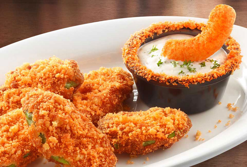 Cheetos Crusted Fried Pickles (photo from The Spotted Cheetah)