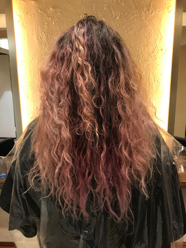 The 'before' photo: uneven and fading colours galore 