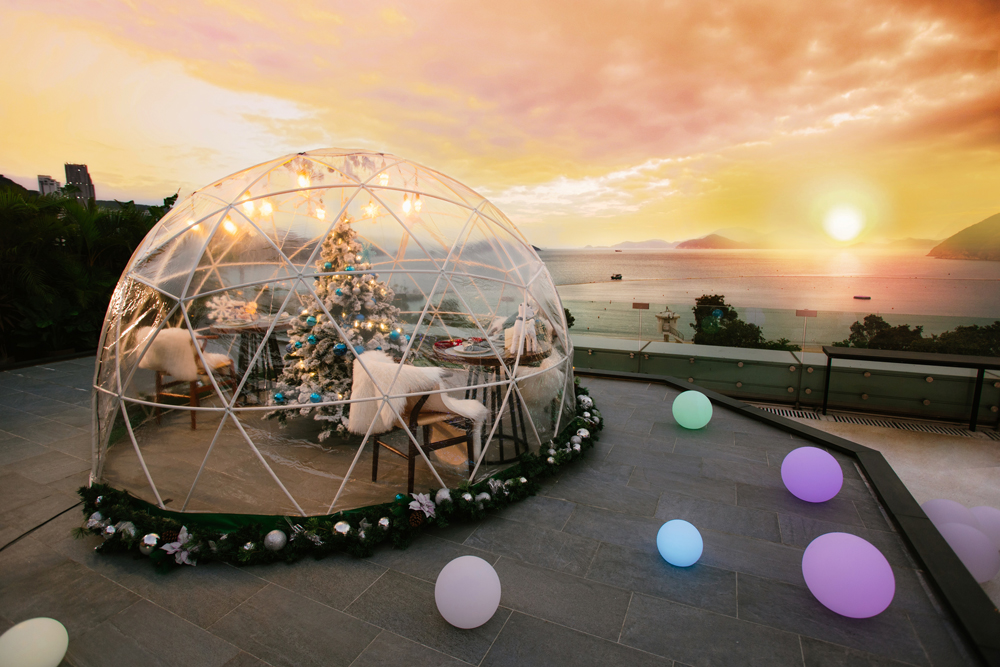 The igloos at Igloo have a stunning vantage point over Repulse Bay