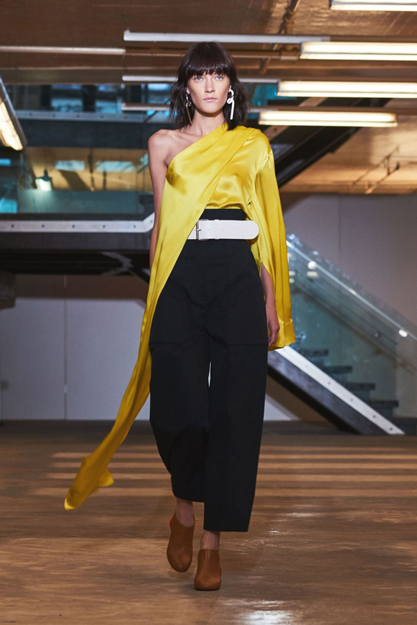 Bright colours and asymmetrical shoulders at Solace London (photo c/o Solace London)
