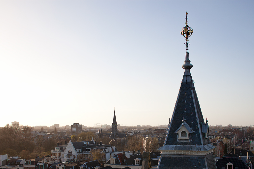 The view from the I Love Amsterdam suite's private balcony