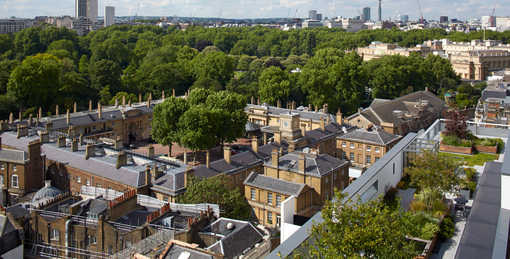 The view over Victoria from the Penthouse Suite