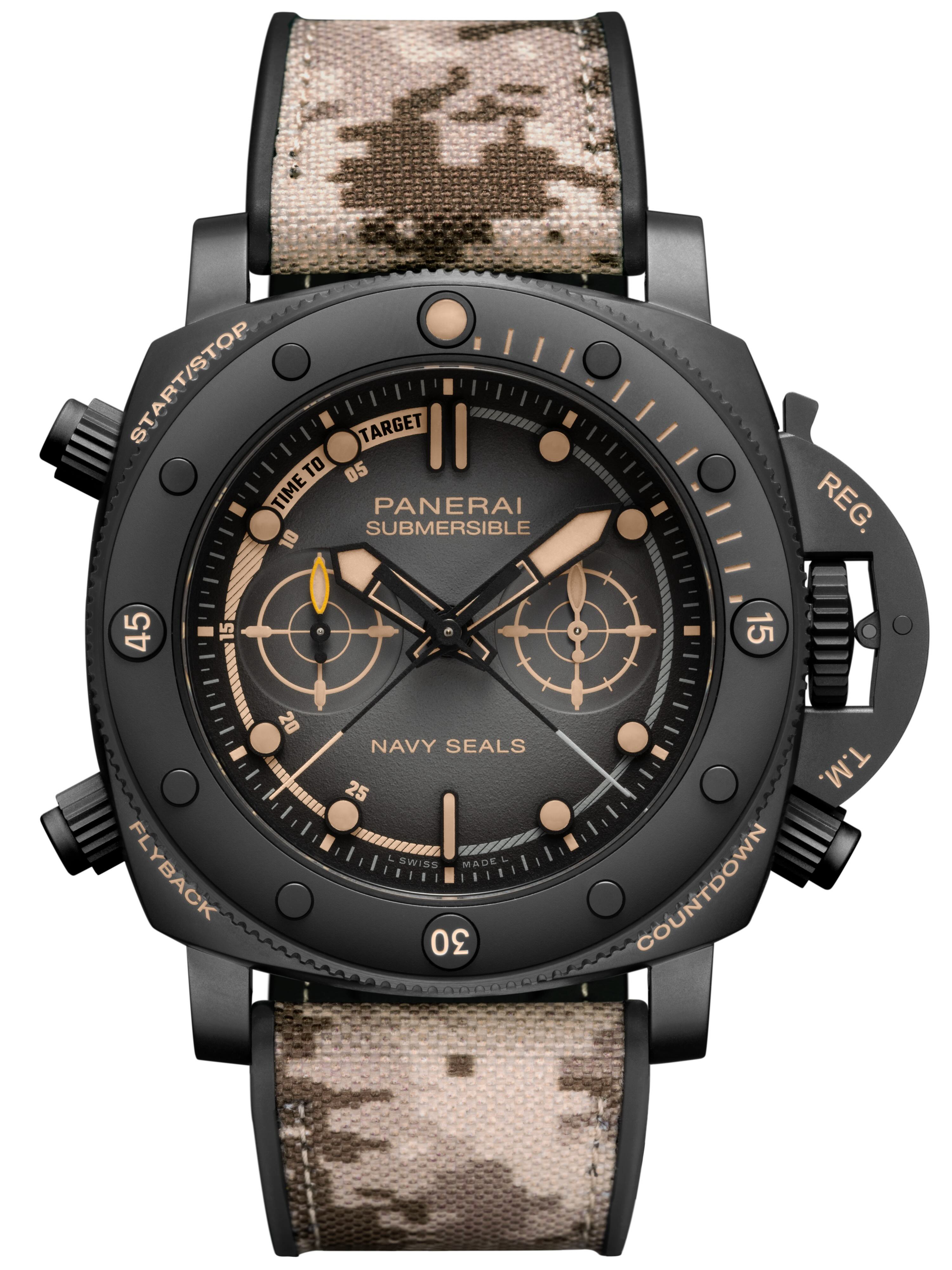 The limited edition Submersible Chrono Navy SEALs Titanio PAM01521