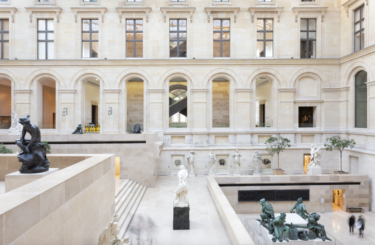 Interior view of the Cour Puget courtyard in the Richelieu wing of the Louvre.