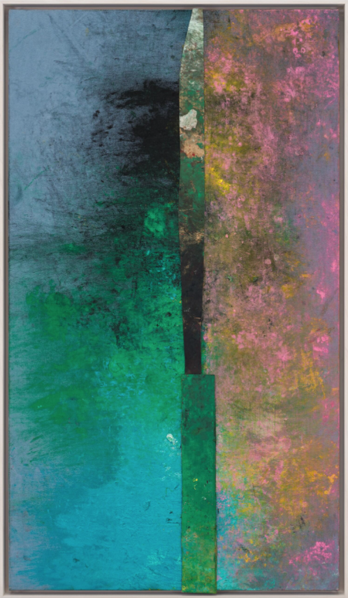 TURBINE. Syncope., 2024, acrylic, oil and cardboard on canvas.