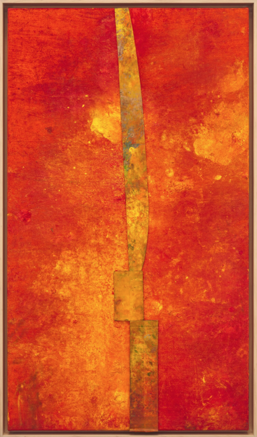 TURBINE. KEEL., 2024, acrylic, oil and cardboard on canvas.