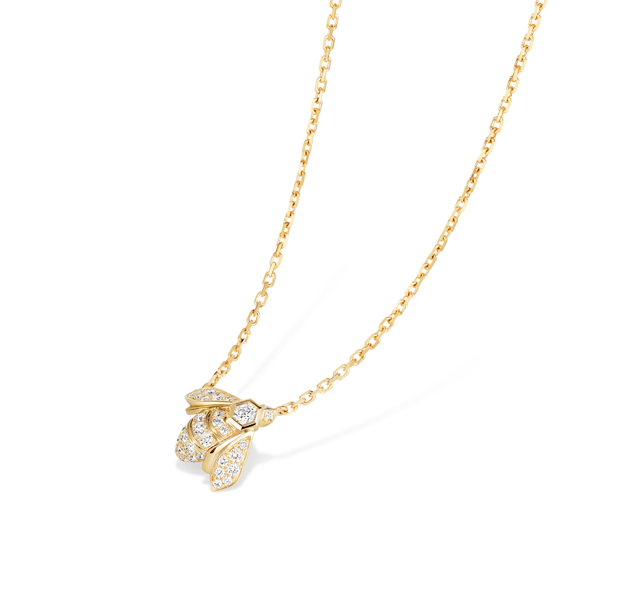 Bee My Love pendant in yellow gold with diamonds _ Chaumet