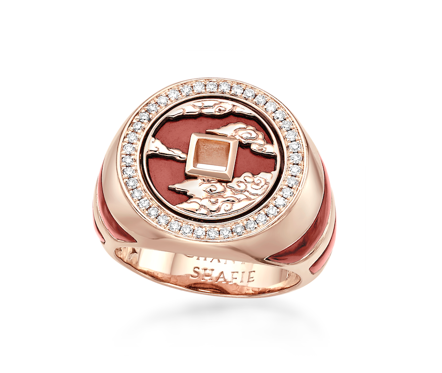 The Eternal Dragon Collection signet ring with red jasper _ Chantel Shafie Jewellery