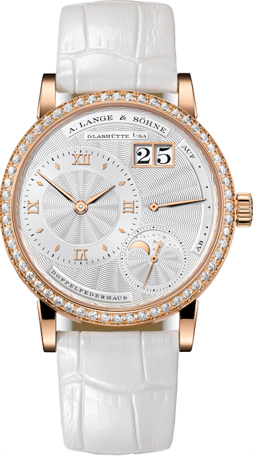 Little Lange 1 Moon Phase in pink gold with diamonds _ A. Lange & Söhne