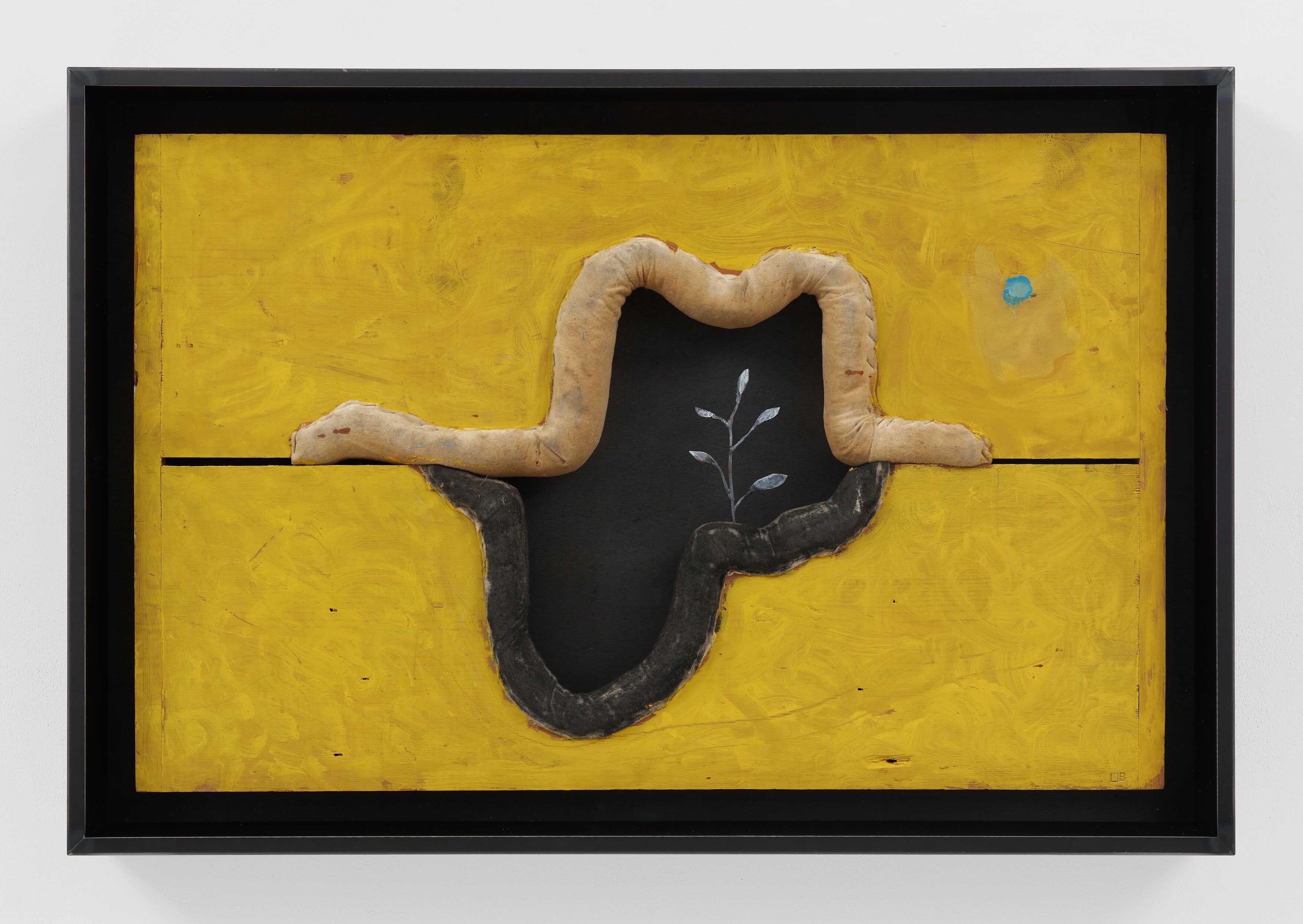 Untitled, 1993, painted wood and fabric wall relief.