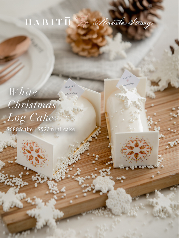 The White Christmas Log Cake, the highlight of Strang's collection 