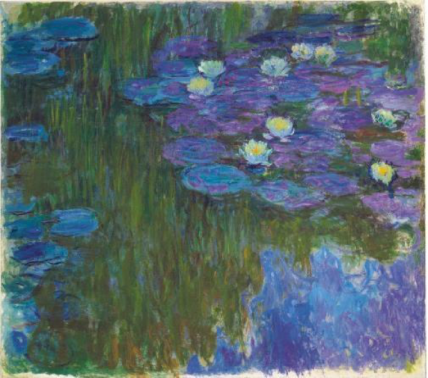Claude Monet, Nymphéas en fleur, oil on canvas, (ca. 1914-1917)