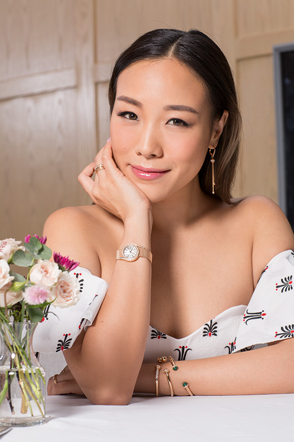 Newlywed Feiping Chang wearing the Limelight Gala collection