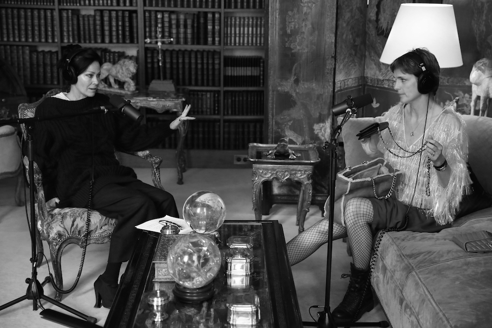 Amanda Harlech and Stella Tennant at Mademoiselle Chanel’s apartment in Paris