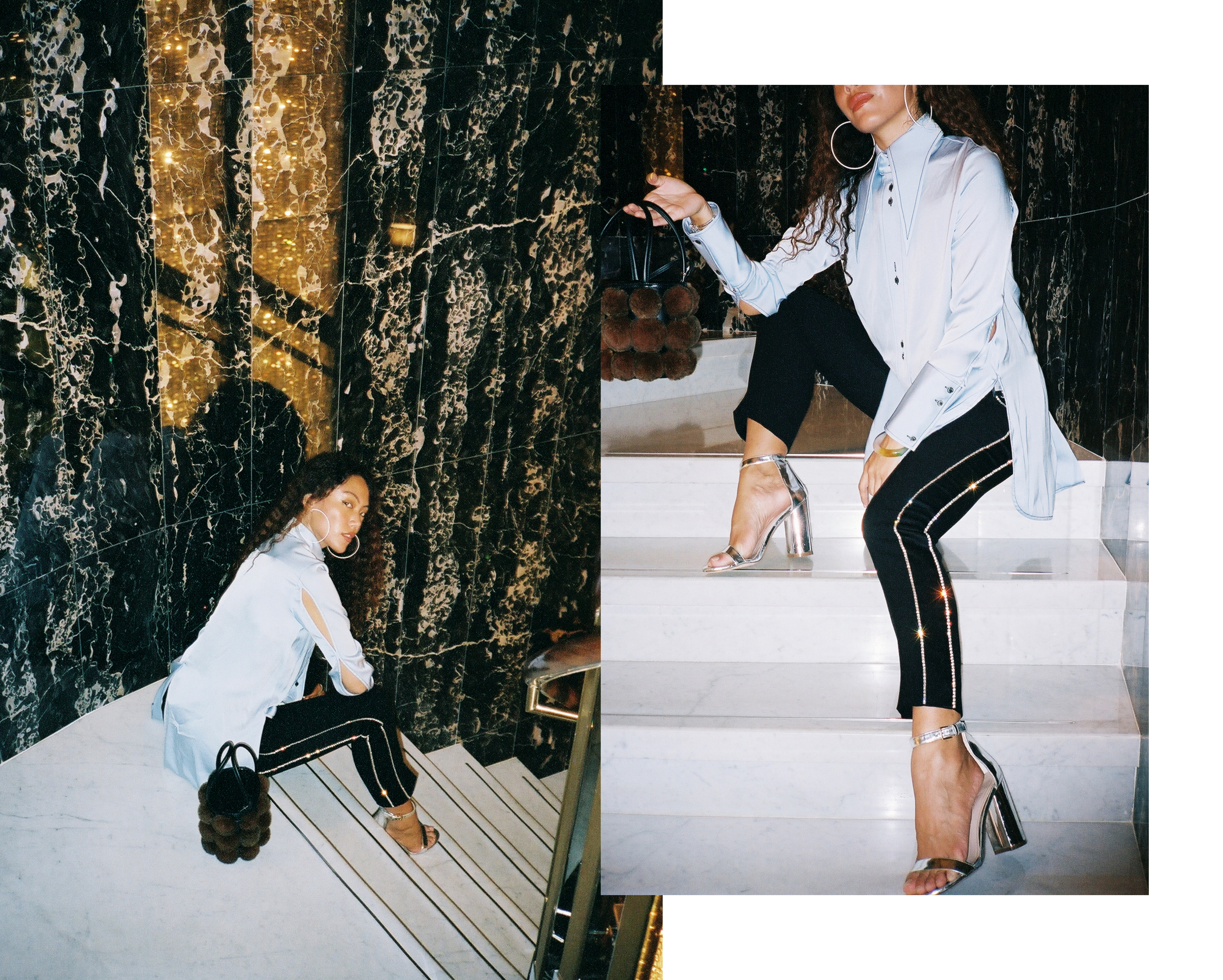 Alison wears an Ellery top and Sonia Rykiel pants via Lane Crawford, shoes by Stuart Weitzman