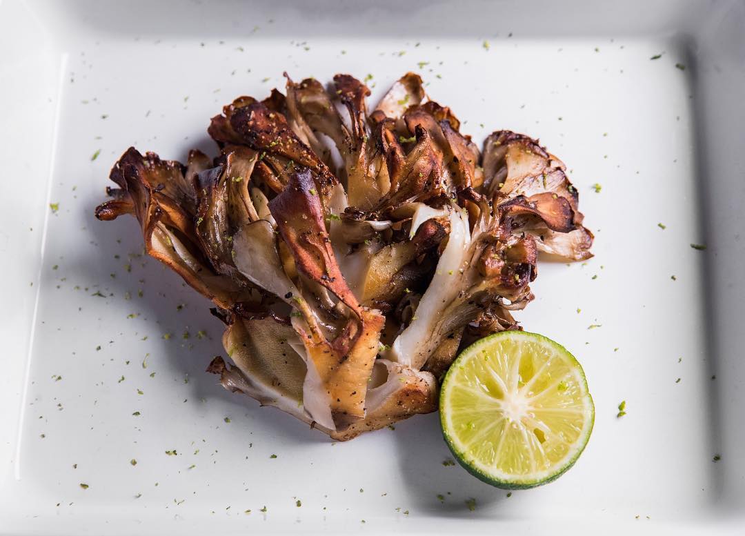 Grilled maitake mushroom