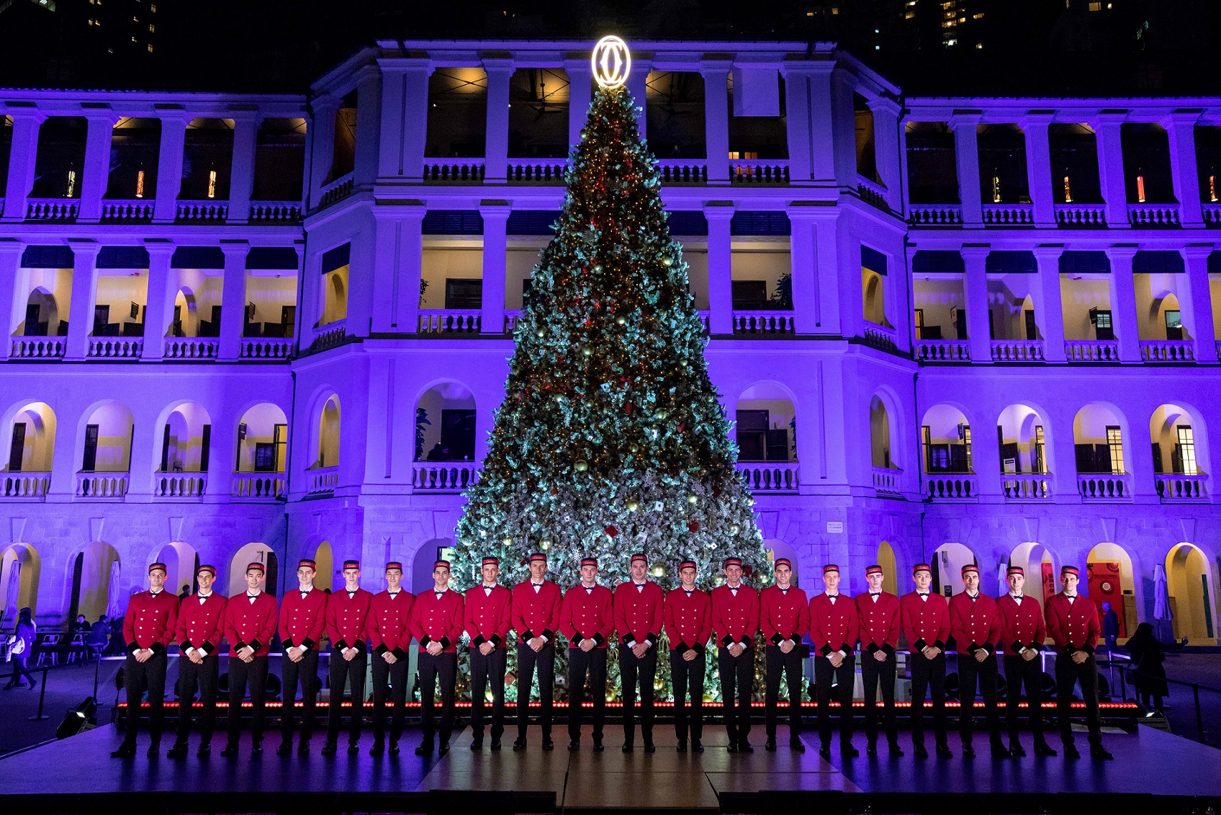 The Cartier Christmas tree at Tai Kwun 