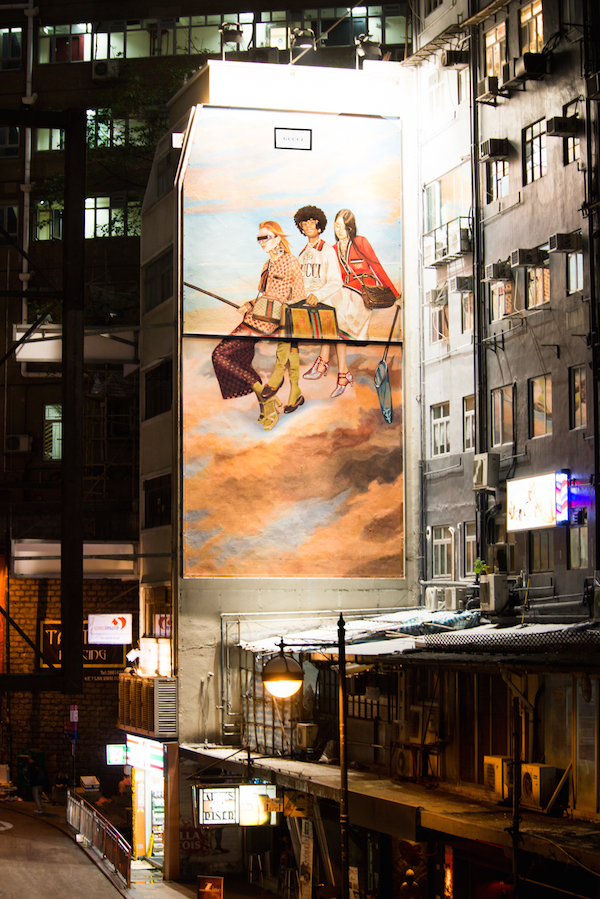 The Gucci Art Wall in Lan Kwai Fong (photo: courtesy of Gucci)