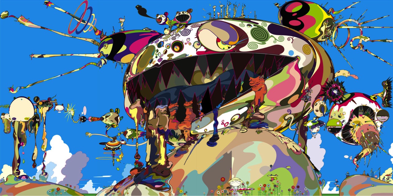 Takashi Murakami, Tan Tan Bo Puking–a.k.a. Gero Tan, 2002, acrylic on canvas mounted on board