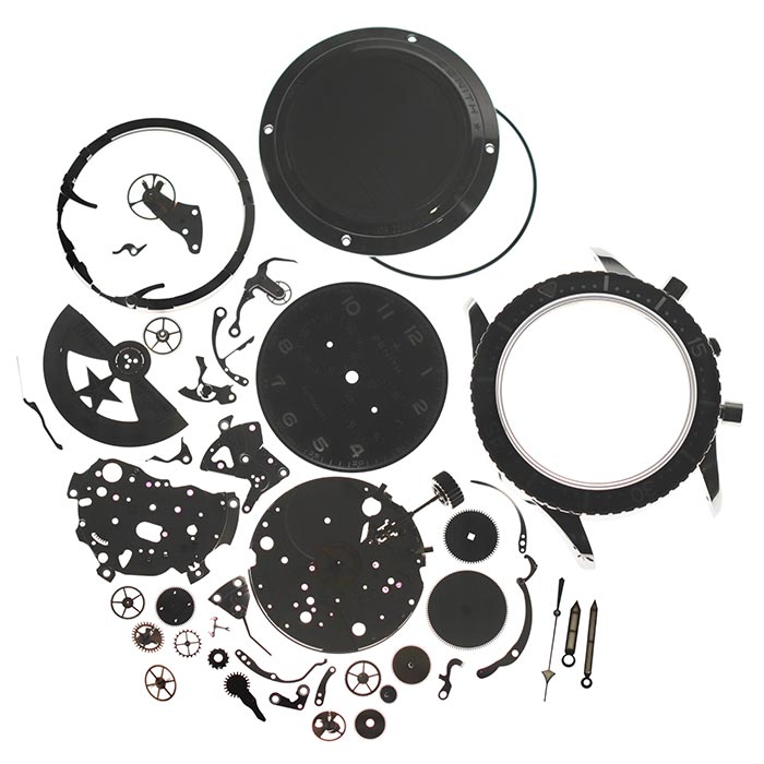 Parts of the Zenith El Primero