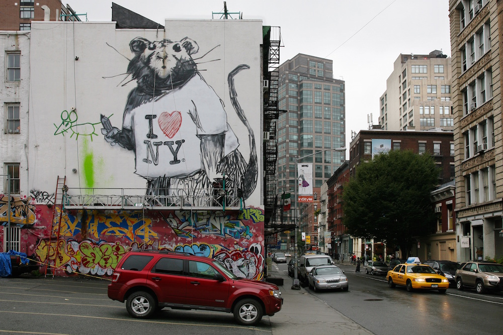Untitled mural in New York by Banksy (Courtesy of Ian Cox)
