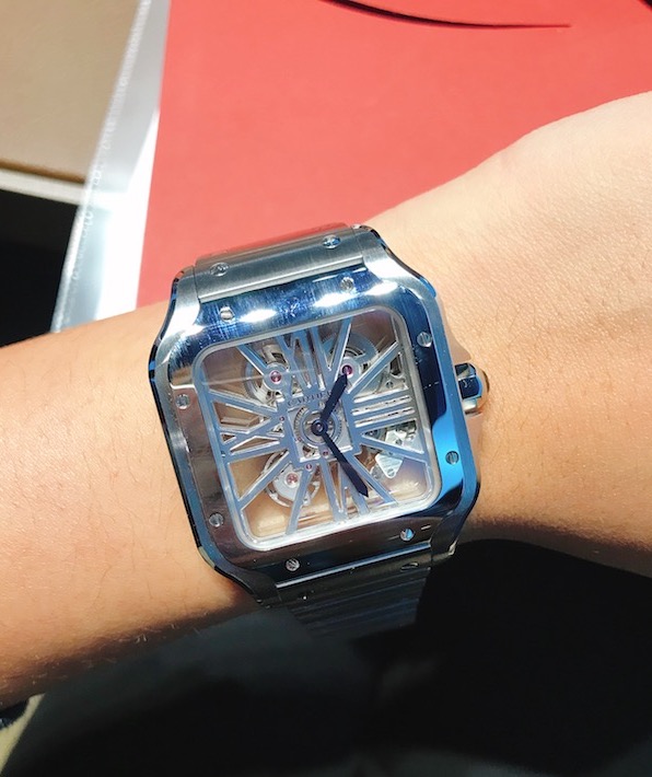 Cartier skeletonise Santos in steel