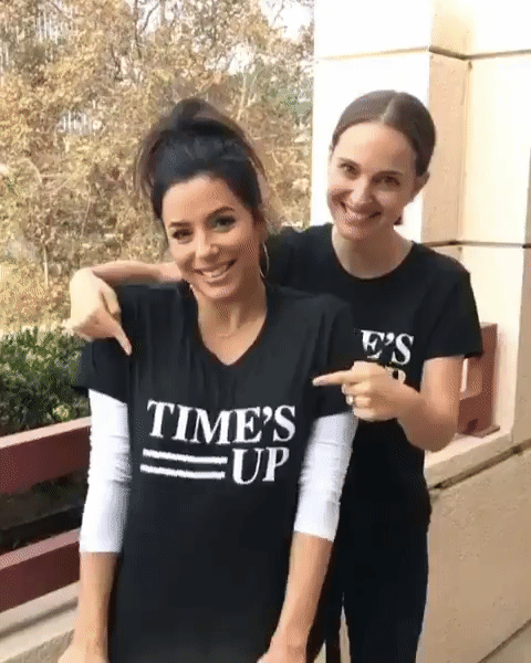Natalie Portman and Eva Longoria are among the celebrities supporting #TimesUp