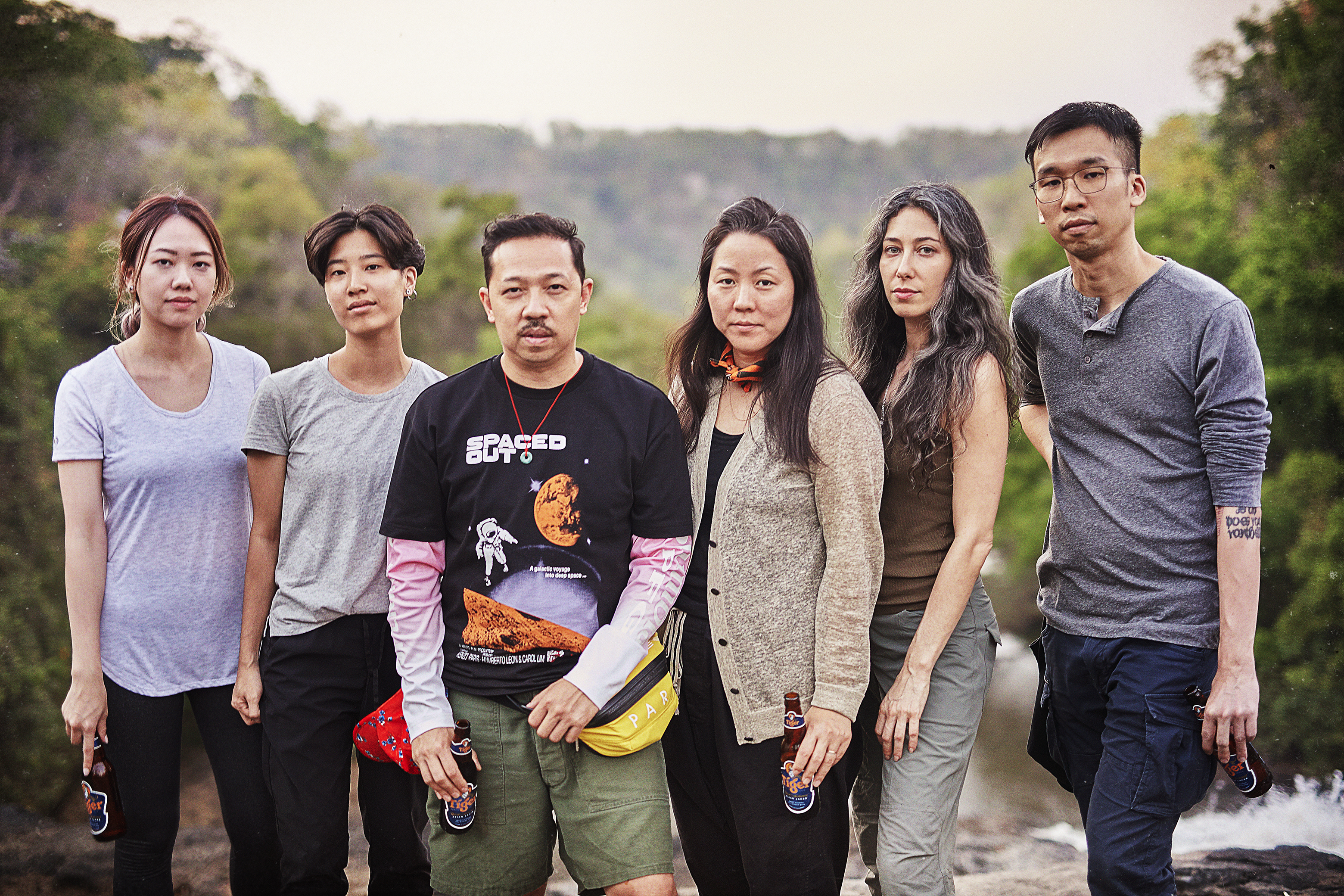From left to right, Esther Goh (SG), Julienne Tan (KH), Humberto Leon and Carol Lim, Meryl Smith (US) and Sean Lean (MY)