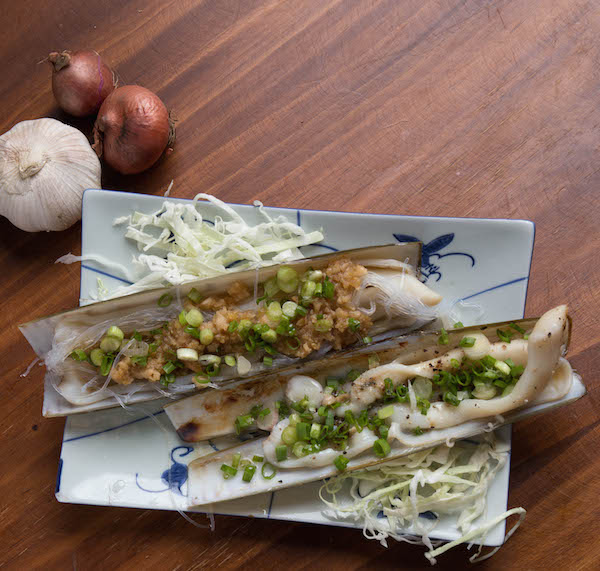 The seven-inch razor clams