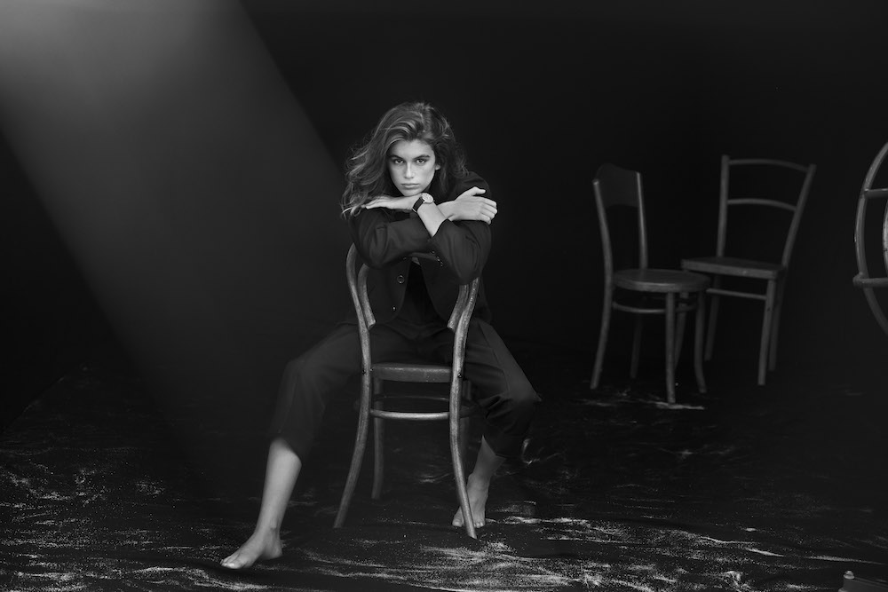 Gerber contributed to the design of the new collection like her mother Cindy Crawford did in 1995