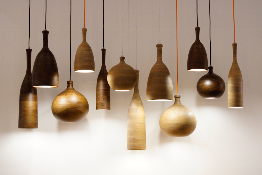 Three Wise Men pendant lights made from wood panels