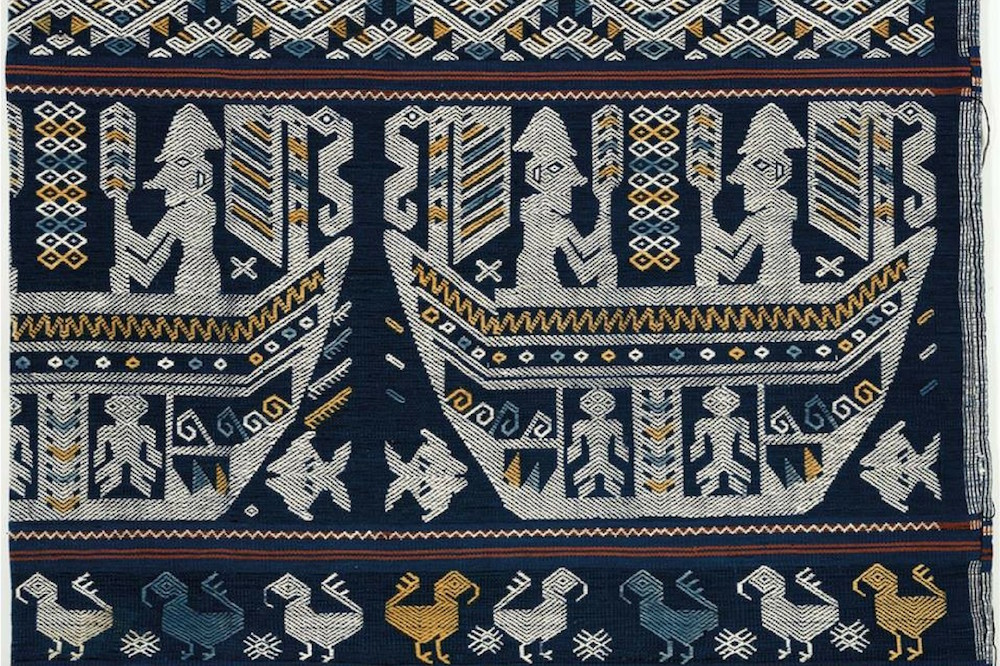 A travel textile piece in the exhibition 
