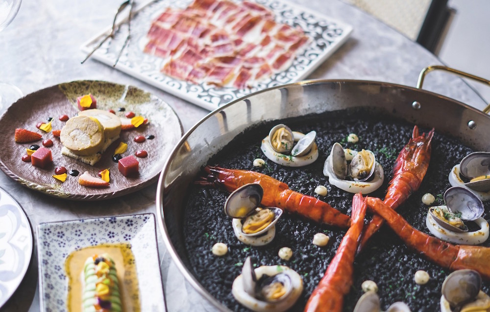 Squid ink seafood paella at the newly opened La Rambla by Catalunya (photo: La Rambla by Catalunya)