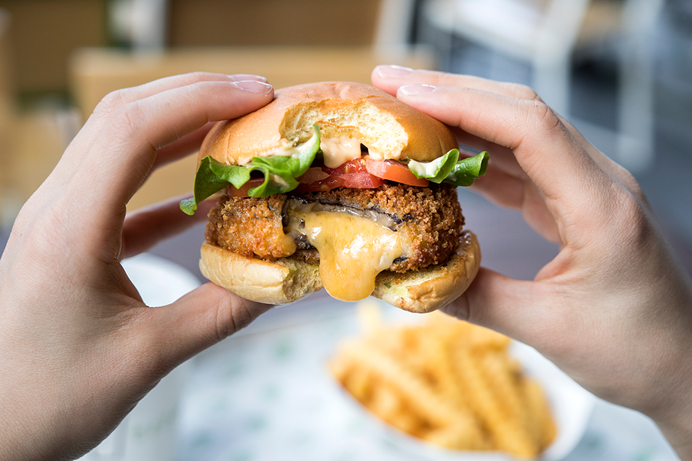 The Shroom Burger in all it's melty glory