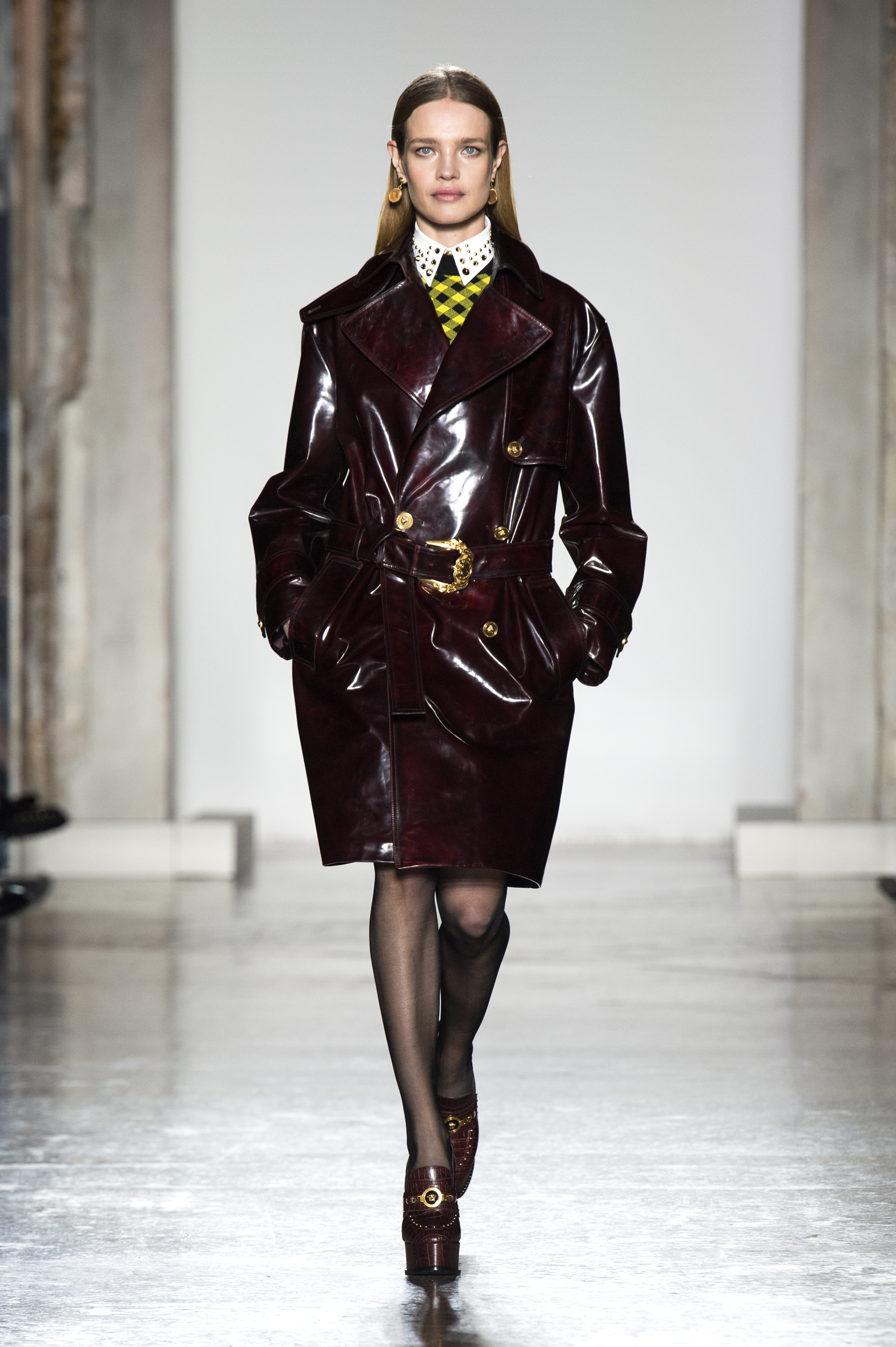 Versace's knee-length coat