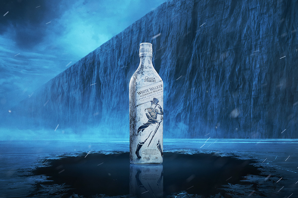 The limited-edition Johnnie Walker “White Walker,” inspired by the show's infamous White Walkers