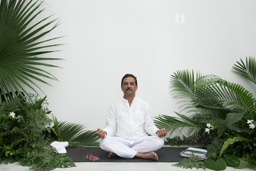 Resident Ayurvedic consultant Dr. Prasanth at COMO Shambhala Estate in Bali