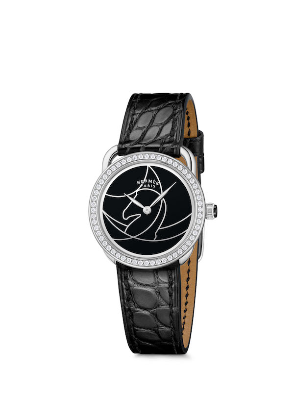 Hermes Arceau Casaque 'Cavales' Stainless Steel Watch